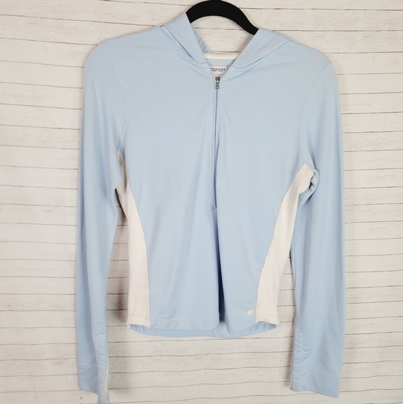 A&F RETRO LOOK FULL ZIP HOODED TRACK JACKET, SZ MEDIUM - Picture 1 of 12